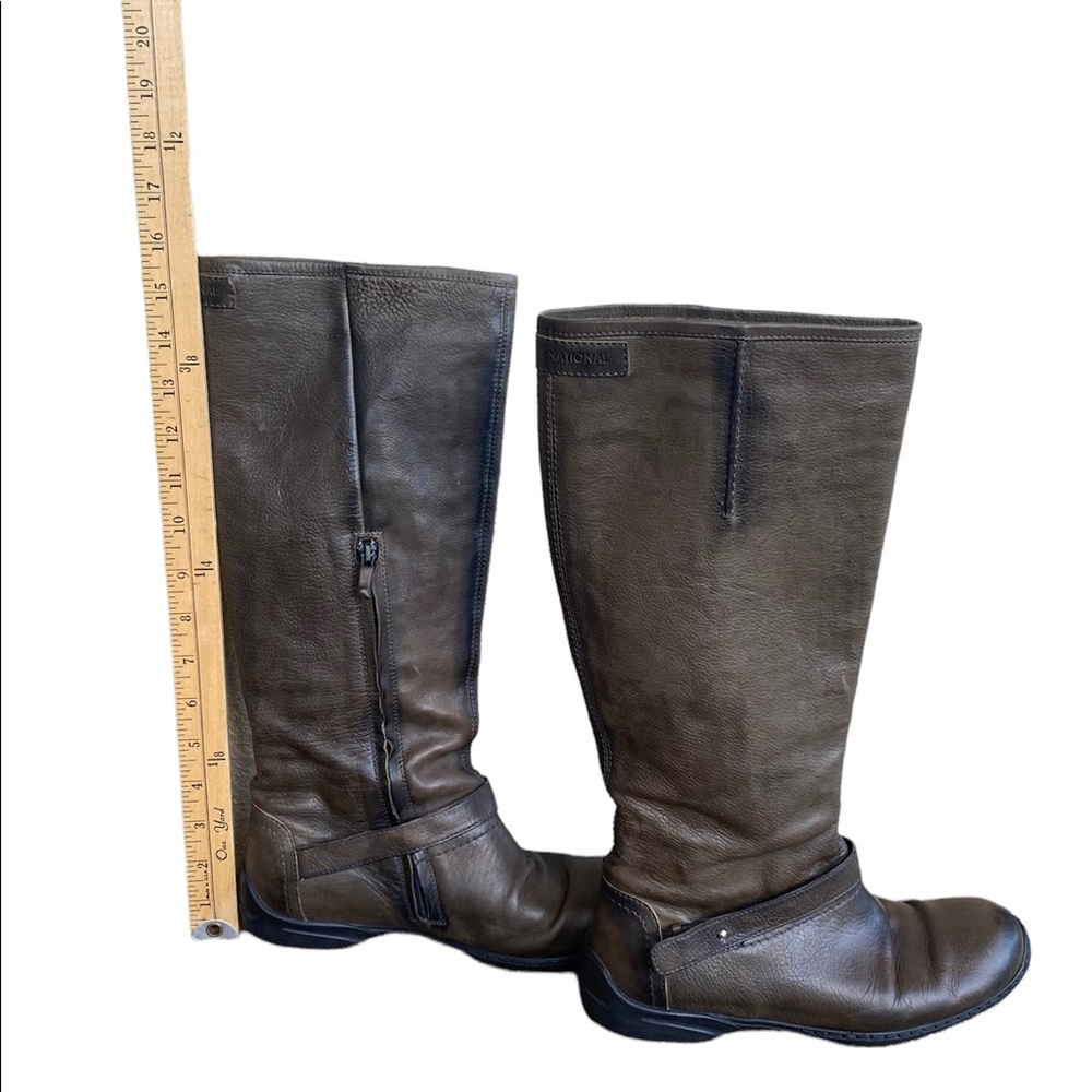 COSTUME NATIONAL Brown Leather Riding Boots - Picture 5 of 16
